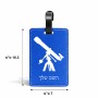 תווית לסימון מזוודה \ תיק בעיצוב אישי עם השם שלך בעיצוב טלסקופ גודל 10.3 × 7 ס"מ