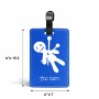 תווית לסימון מזוודה \ תיק בעיצוב אישי עם השם שלך בעיצוב וודו גודל 10.3 × 7 ס"מ