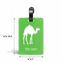 תווית לסימון מזוודה \ תיק בעיצוב אישי עם השם שלך בעיצוב גמל גודל 10.3 × 7 ס"מ