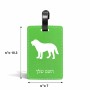 תווית לסימון מזוודה \ תיק בעיצוב אישי עם השם שלך בעיצוב כלב גודל 10.3 × 7 ס"מ