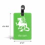 תווית לסימון מזוודה \ תיק בעיצוב אישי עם השם שלך בעיצוב דרקון גודל 10.3 × 7 ס"מ