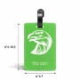 תווית לסימון מזוודה \ תיק בעיצוב אישי עם השם שלך בעיצוב ראש נשר גודל 10.3 × 7 ס"מ