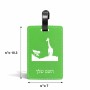תווית לסימון מזוודה \ תיק בעיצוב אישי עם השם שלך בעיצוב ג'ירפה באפריקה גודל 10.3 × 7 ס"מ