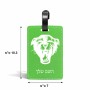 תווית לסימון מזוודה \ תיק בעיצוב אישי עם השם שלך בעיצוב פני פנטרה גודל 10.3 × 7 ס"מ