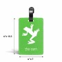 תווית לסימון מזוודה \ תיק בעיצוב אישי עם השם שלך בעיצוב צפרדע טרופית גודל 10.3 × 7 ס"מ