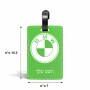 תווית לסימון מזוודה \ תיק בעיצוב אישי עם השם שלך בעיצוב ב.מ.וו גודל 10.3 × 7 ס"מ