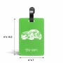 תווית לסימון מזוודה \ תיק בעיצוב אישי עם השם שלך בעיצוב מכונית גודל 10.3 × 7 ס"מ