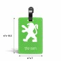 תווית לסימון מזוודה \ תיק בעיצוב אישי עם השם שלך בעיצוב פיג'ו גודל 10.3 × 7 ס"מ