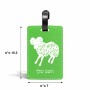 תווית לסימון מזוודה \ תיק בעיצוב אישי עם השם שלך בעיצוב מזלות - טלה גודל 10.3 × 7 ס"מ