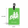 תווית לסימון מזוודה \ תיק בעיצוב אישי עם השם שלך בעיצוב מזלות - תאומים גודל 10.3 × 7 ס"מ