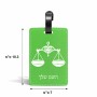 תווית לסימון מזוודה \ תיק בעיצוב אישי עם השם שלך בעיצוב מזלות - מאזניים גודל 10.3 × 7 ס"מ