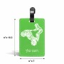 תווית לסימון מזוודה \ תיק בעיצוב אישי עם השם שלך בעיצוב רוכב טרקטורונים גודל 10.3 × 7 ס"מ