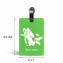 תווית לסימון מזוודה \ תיק בעיצוב אישי עם השם שלך בעיצוב צוללן גודל 10.3 × 7 ס"מ