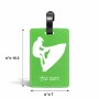 תווית לסימון מזוודה \ תיק בעיצוב אישי עם השם שלך בעיצוב אופנוע ים גודל 10.3 × 7 ס"מ