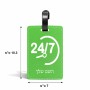תווית לסימון מזוודה \ תיק בעיצוב אישי עם השם שלך בעיצוב 24 ביולי גודל 10.3 × 7 ס"מ