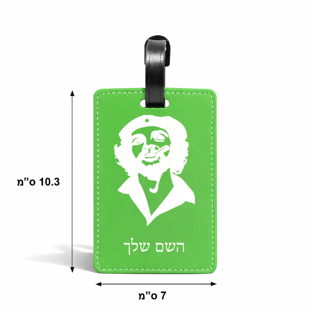 תווית לסימון מזוודה \ תיק בעיצוב אישי עם השם שלך בעיצוב צ'ה גווארה גודל 10.3 × 7 ס"מ