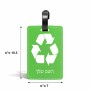 תווית לסימון מזוודה \ תיק בעיצוב אישי עם השם שלך בעיצוב למחזר גודל 10.3 × 7 ס"מ