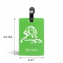 תווית לסימון מזוודה \ תיק בעיצוב אישי עם השם שלך בעיצוב ספינקס מצרים גודל 10.3 × 7 ס"מ