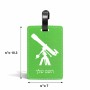 תווית לסימון מזוודה \ תיק בעיצוב אישי עם השם שלך בעיצוב טלסקופ גודל 10.3 × 7 ס"מ