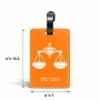 תווית לסימון מזוודה \ תיק בעיצוב אישי עם השם שלך בעיצוב מזלות - מאזניים גודל 10.3 × 7 ס"מ