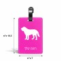 תווית לסימון מזוודה \ תיק בעיצוב אישי עם השם שלך בעיצוב כלב גודל 10.3 × 7 ס"מ