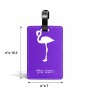 תווית לסימון מזוודה \ תיק בעיצוב אישי עם השם שלך בעיצוב אנפה גודל 10.3 × 7 ס"מ