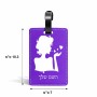 תווית לסימון מזוודה \ תיק בעיצוב אישי עם השם שלך בעיצוב אהבת נשים גודל 10.3 × 7 ס"מ