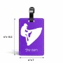 תווית לסימון מזוודה \ תיק בעיצוב אישי עם השם שלך בעיצוב אופנוע ים גודל 10.3 × 7 ס"מ
