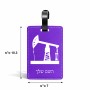תווית לסימון מזוודה \ תיק בעיצוב אישי עם השם שלך בעיצוב באר נפט גודל 10.3 × 7 ס"מ