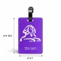 תווית לסימון מזוודה \ תיק בעיצוב אישי עם השם שלך בעיצוב ספינקס מצרים גודל 10.3 × 7 ס"מ