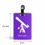 תווית לסימון מזוודה \ תיק בעיצוב אישי עם השם שלך בעיצוב טלסקופ גודל 10.3 × 7 ס"מ