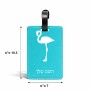 תווית לסימון מזוודה \ תיק בעיצוב אישי עם השם שלך בעיצוב אנפה גודל 10.3 × 7 ס"מ