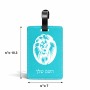 תווית לסימון מזוודה \ תיק בעיצוב אישי עם השם שלך בעיצוב פני אריה גודל 10.3 × 7 ס"מ