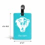 תווית לסימון מזוודה \ תיק בעיצוב אישי עם השם שלך בעיצוב פני פנטרה גודל 10.3 × 7 ס"מ