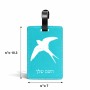 תווית לסימון מזוודה \ תיק בעיצוב אישי עם השם שלך בעיצוב לבלוע גודל 10.3 × 7 ס"מ