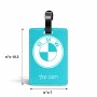 תווית לסימון מזוודה \ תיק בעיצוב אישי עם השם שלך בעיצוב ב.מ.וו גודל 10.3 × 7 ס"מ