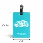 תווית לסימון מזוודה \ תיק בעיצוב אישי עם השם שלך בעיצוב מכונית גודל 10.3 × 7 ס"מ
