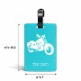 תווית לסימון מזוודה \ תיק בעיצוב אישי עם השם שלך בעיצוב הארלי-דיווידסון גודל 10.3 × 7 ס"מ