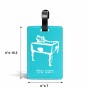 תווית לסימון מזוודה \ תיק בעיצוב אישי עם השם שלך בעיצוב שחקן ביליארד גודל 10.3 × 7 ס"מ