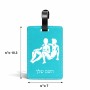 תווית לסימון מזוודה \ תיק בעיצוב אישי עם השם שלך בעיצוב מזלות - תאומים גודל 10.3 × 7 ס"מ
