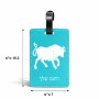 תווית לסימון מזוודה \ תיק בעיצוב אישי עם השם שלך בעיצוב מזלות - שור גודל 10.3 × 7 ס"מ