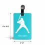 תווית לסימון מזוודה \ תיק בעיצוב אישי עם השם שלך בעיצוב שחקן בייסבול גודל 10.3 × 7 ס"מ