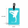 תווית לסימון מזוודה \ תיק בעיצוב אישי עם השם שלך בעיצוב ברייקדאנס גודל 10.3 × 7 ס"מ