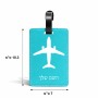 תווית לסימון מזוודה \ תיק בעיצוב אישי עם השם שלך בעיצוב טייס - טייס גודל 10.3 × 7 ס"מ