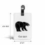 תווית לסימון מזוודה \ תיק בעיצוב אישי עם השם שלך בעיצוב דוב גודל 10.3 × 7 ס"מ