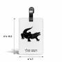 תווית לסימון מזוודה \ תיק בעיצוב אישי עם השם שלך בעיצוב תנין גודל 10.3 × 7 ס"מ
