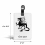תווית לסימון מזוודה \ תיק בעיצוב אישי עם השם שלך בעיצוב דרקון גודל 10.3 × 7 ס"מ