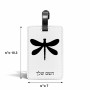 תווית לסימון מזוודה \ תיק בעיצוב אישי עם השם שלך בעיצוב שפירית גודל 10.3 × 7 ס"מ