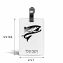 תווית לסימון מזוודה \ תיק בעיצוב אישי עם השם שלך בעיצוב לדוג גודל 10.3 × 7 ס"מ