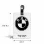 תווית לסימון מזוודה \ תיק בעיצוב אישי עם השם שלך בעיצוב ב.מ.וו גודל 10.3 × 7 ס"מ